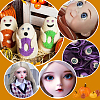 Craft Plastic Doll Eyes DIY-PH0019-63-5