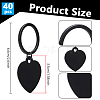 40Pcs Heart Aluminum Pendants KEYC-NB00037-2
