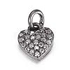 Brass Micro Pave Cubic Zirconia Charms ZIRC-P060-41B-1