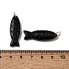Natural Obsidian Carved Pendants G-G314-01G-07-3