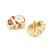 Christmas Brass Enamel Beads KK-I474-G28-2