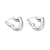 Non-Tarnish 304 Stainless Steel Heart Hoop Earrings for Women EJEW-A076-05P-1