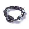 Natural Abalone Shell/Paua ShellStretch Bracelets BJEW-F378-01-2