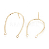 Brass Stud Earring Findings X-KK-S345-254-2