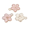 Light Gold Plated Alloy Enamel Pendants X-ENAM-R136-17A-3