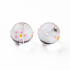 Transparent Glass Enamel Beads GLAA-N049-018-3