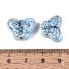 Hand Painted Butterfly Porcelain Beads PORC-Q006-05E-3