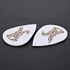 PU Leather Big Teardrop with Bunny Pendants FIND-T058-A38-3