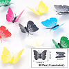 ARRICRAFT 56Pcs 7 Colors PVC Artifical Butterfly Fridge Magnet DIY-AR0001-66-5