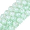Transparent Half Spray Painted Glass Beads Strands GLAA-Q110-02A-02-1