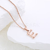 Stainless Steel Letter Pendant Necklaces for Women Men GR8130-5-1