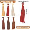 6Pcs 6 Colors Plastic Doll Wig Hair AJEW-DC0002-11-2