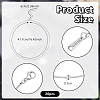 20Pcs Stainless Steel Round Snake Chain Necklaces with Ball NJEW-OC0001-08P-2
