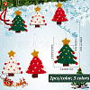 CRASPIRE 6Pcs 3 Colors Christmas Tree with Star Felt Fabric Pendant Decoration HJEW-CP0001-10-2