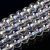Electroplate Transparent Glass Beads Strands GLAA-T032-T8mm-AB13-1