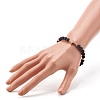 Natural Lava Rock Beads Stretch Bracelet for Girl Women BJEW-JB06846-5