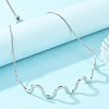 304 Stainless Steel Wavy Line Choker Slider Necklaces NJEW-Z106-01P-1