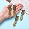 Iron Bookmark Cabochon Settings PALLOY-N0084-20AB-NF-4