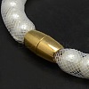 Stylish Plastic Net Thread Cord Bracelets BJEW-M074-05-3
