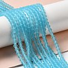 Imitate Austrian Crystal Frosted Glass Beads Strands GLAA-F029-TM4mm-B20-4