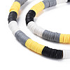 Fixed 4 Color Handmade Polymer Clay Bead Strands CLAY-S096-029B-3