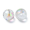 Half Rainbow Plated Glass Beads EGLA-P059-02B-HR02-2