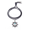 Alloy Pendant Necklaces NJEW-F235-04AS-4