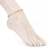 Natural Multicolor Tourmaline Charm Anklets AJEW-AN00399-4
