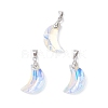 AB Color Plated Glass Pendants PALLOY-JF04595-02-1