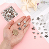 108Pcs 18 Styles Tibetan Style Zinc Alloy Spacer Beads FIND-CA0006-43-3