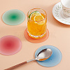 GOMAKERER 4Pcs 4 Colors Gradient Color Acrylic Cup Mats AJEW-GO0001-04-4