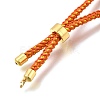 Braided Cotton Cord Slider Bracelet Making MAK-R001-01G-28-3