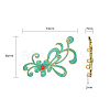 Chinese Style Alloy Enamel Chandelier Components Links X-ENAM-E329-70A-G-5