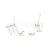 925 Sterling Silver Stud Earrings EJEW-K303-01S-08-3