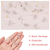 SUPERFINDINGS 24Pcs Bowknot Shape Brass Earring Hooks KK-FH0007-22-3