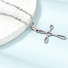 304 Stainless Steel Religion Cross Pendant Necklaces SA-CBAB727-02P-3