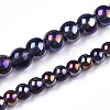 Electroplate Transparent Glass Beads Strands GLAA-T032-T6mm-AB03-4