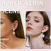 16Pcs Brass Micro Pave Clear Cubic Zirconia Stud Earring Findings MAK-BBC0001-19B-5