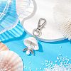 Angel Alloy & Natural Shell Pendant Decorations HJEW-JM02016-02-2