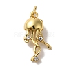 Rack Plating Brass Micro Pave Cubic Zirconia Pendants X-KK-U027-09-03G-1