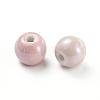 Glazed Porcelain Beads PORC-D001-14mm-08-2