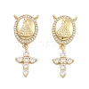 Brass Pave Cubic Zirconia Pendants KK-U009-09G-G-1