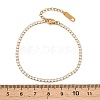 304 Stainless Steel Micro Pave Cubic Zirconia Tennis Bracelets for Women BJEW-A146-01G-5