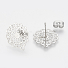 Non-Tarnish 304 Stainless Steel Stud Earring Findings STAS-S079-34B-2