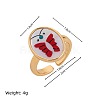Brass & Shell Cuff Open Rings FS-WGBC7E6-01-1
