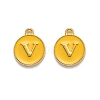 Golden Plated Alloy Enamel Charms ENAM-Q437-13V-1