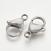 Tarnish Resistant 304 Stainless Steel Lobster Claw Clasps STAS-T029-11-2