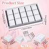 15Pcs Mini Square Acrylic Glass Window Boxes Sets CON-WH0088-43B-2