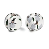 Christmas Printed Schima Wood European Beads WOOD-G024-02B-2