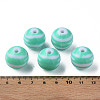 Opaque Striped Acrylic Beads MACR-S373-27B-07-4